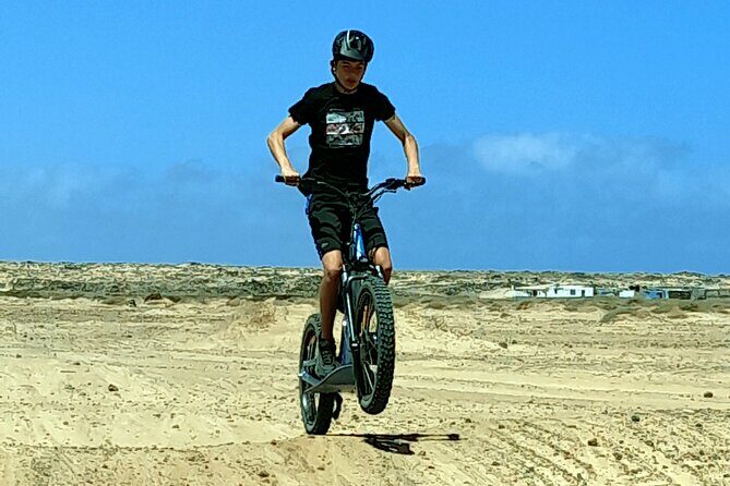 Corralejo E-trial Scooter Off Road Tour - Scooter feel: fat tires and 2-wheel drive on real surfaces